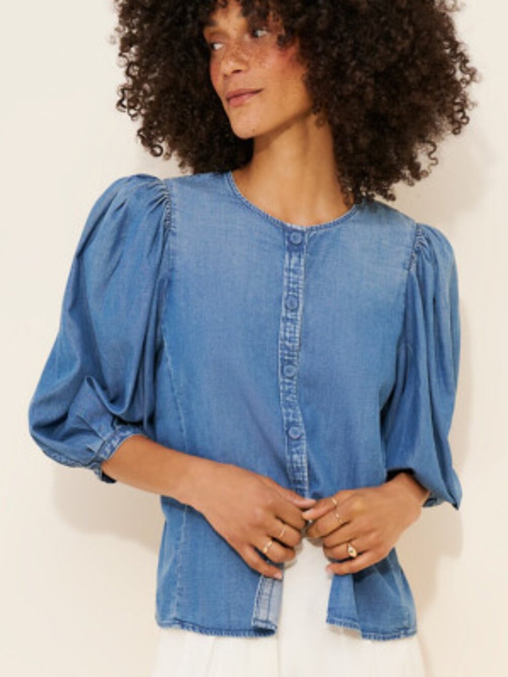 Madewell Soft Denim “Erin” Top